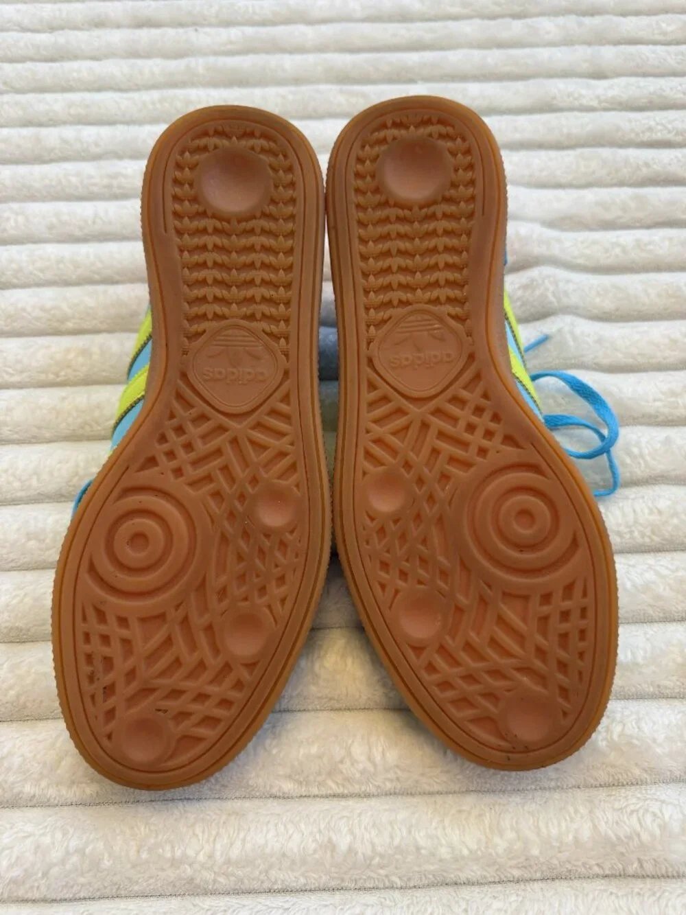 Adidas Handball Spezial Suede Sneakers Blue Yellow Pink Gum Sole